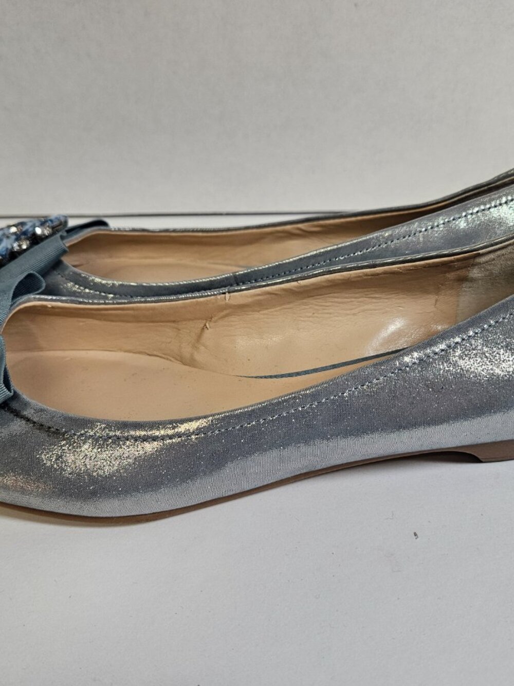 Nine West Blue Shimmer Flats size 9.5 - Picture 4 of 12